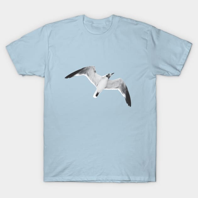 Flying seagull T-Shirt by Bwiselizzy